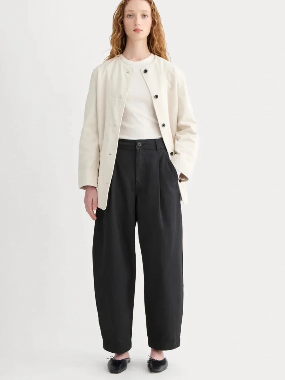 Everlane THE EVERYWHERE PANT Size 2 in Black Barrel Pant